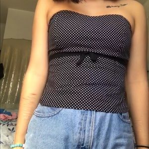 Pokadot sleeveless top